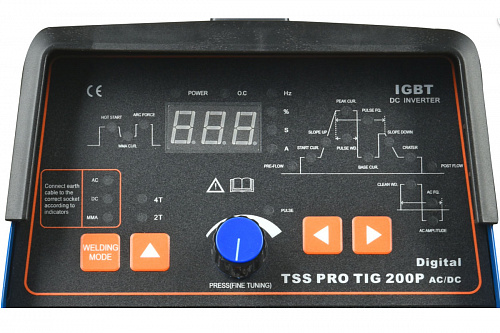 Сварочный инвертор TSS PRO TIG/MMA 200P AC/DC Digital 030078